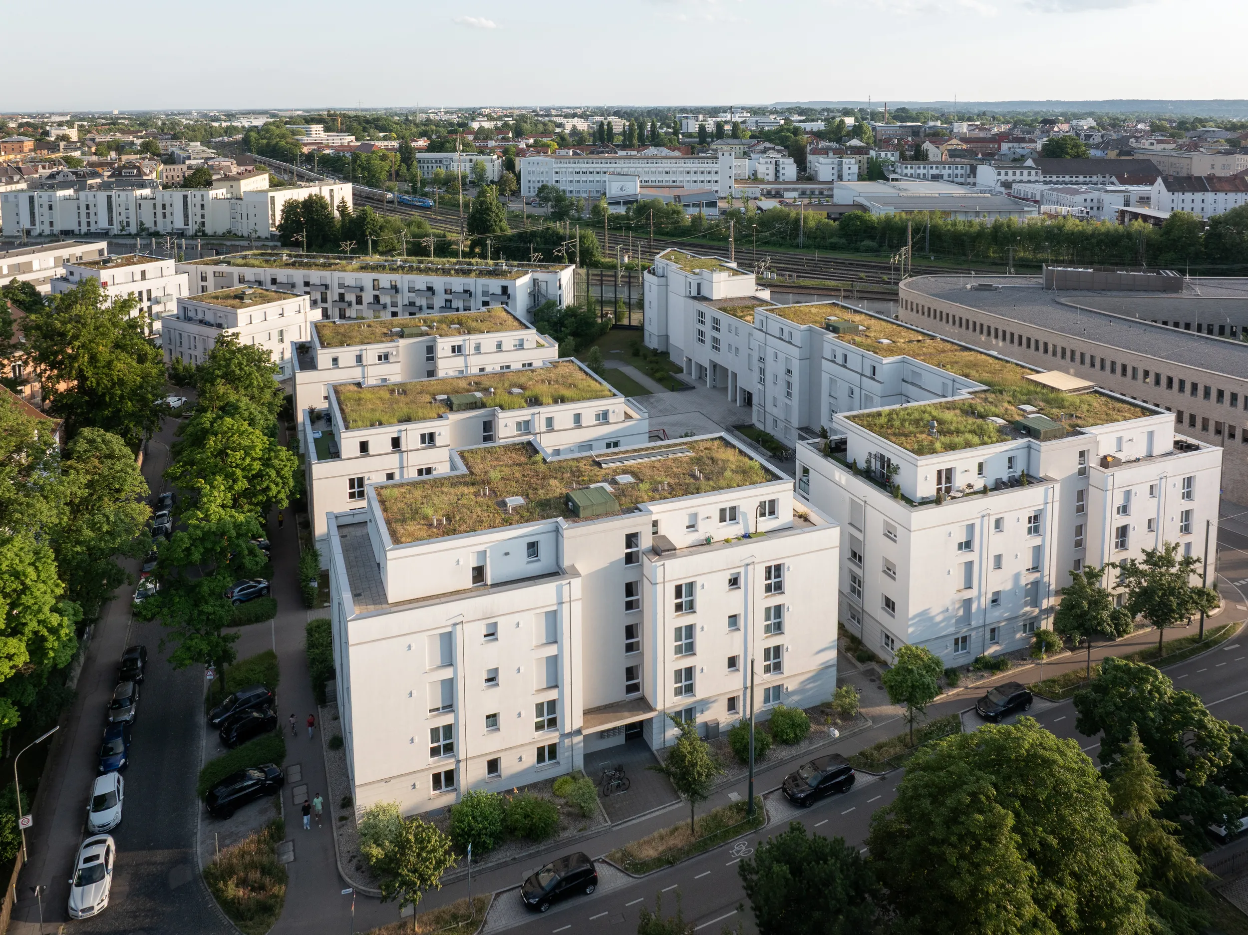 Beethovenpark Augsburg Luftaufnahme
