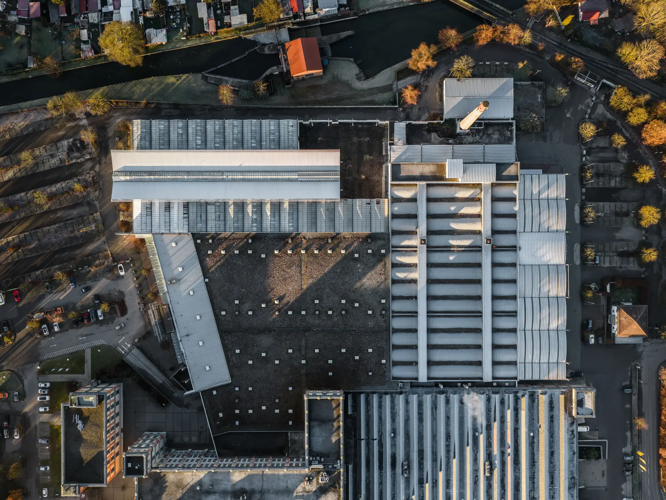 Ehemaliges OBI-Areal Vogelperspektive von oben