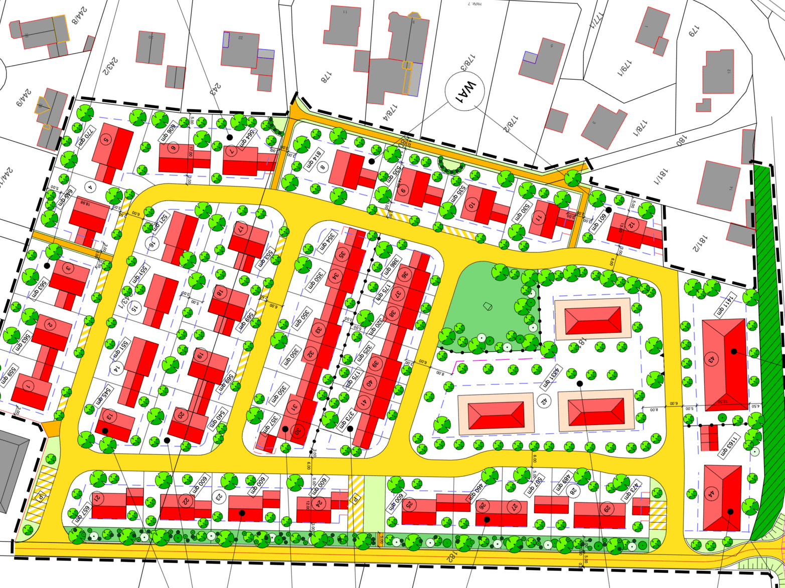 Renazé-Ring Kirchheim Planzeichnung oben