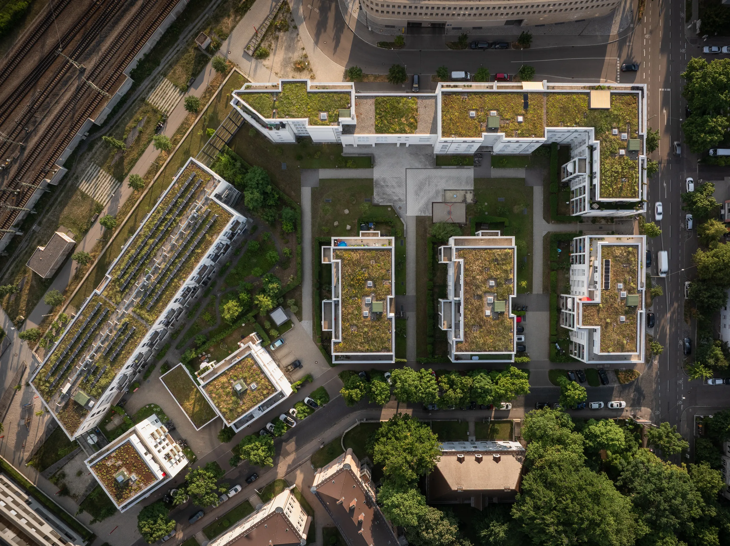 Beethovenpark Augsburg Vogelperspektive